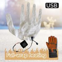 1Pcs Heated Gloves Usb Gloves Winter Warm Five-Finger Heating Gloves Pad Electric Heating Film Glove Heating Sheet With Switch