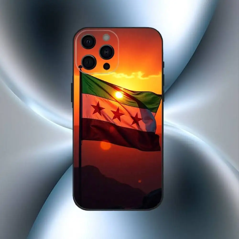 Ahmed al-Sharaa S-Syrian Flag Phone Case For iPhone17,16,15,14,13,12,11 Plus,Pro Max Soft Black Cover
