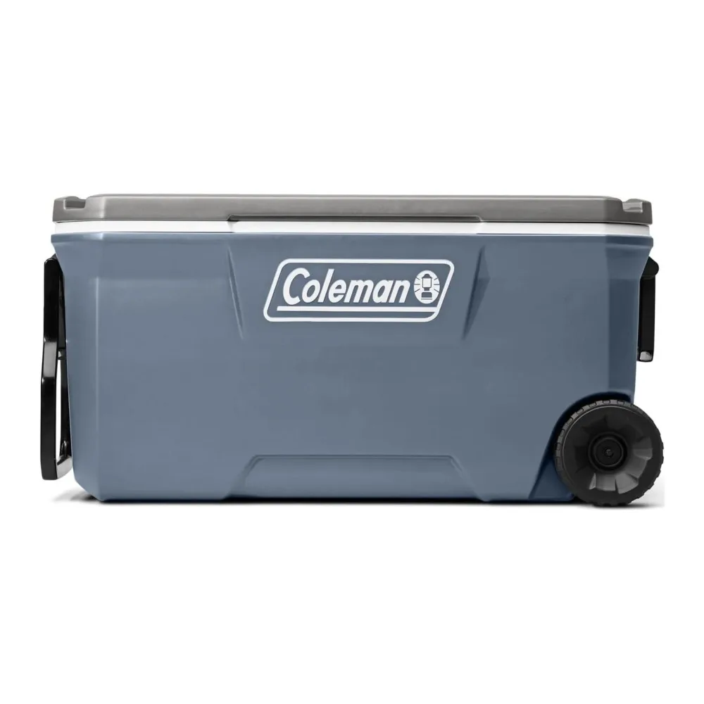 Large Wheeled Hard Cooler 100QT Insulated 5 Day Rolling Ice Box Camping Chest