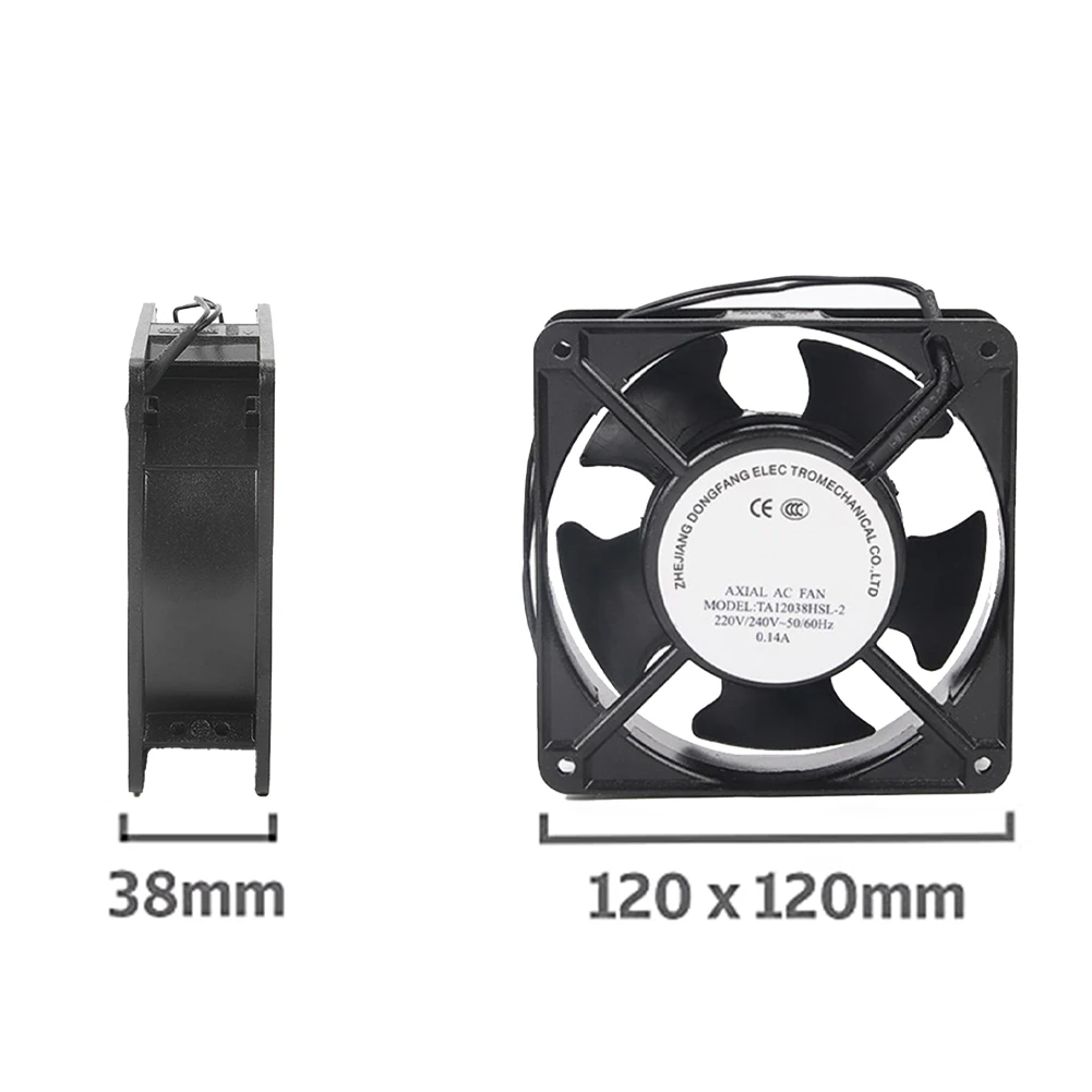 Ventilador axial para casete de lareira, ventilador térmico inserível de alta temperatura, lâminas de metal, ventilador axial circula efetivamente o ar quente