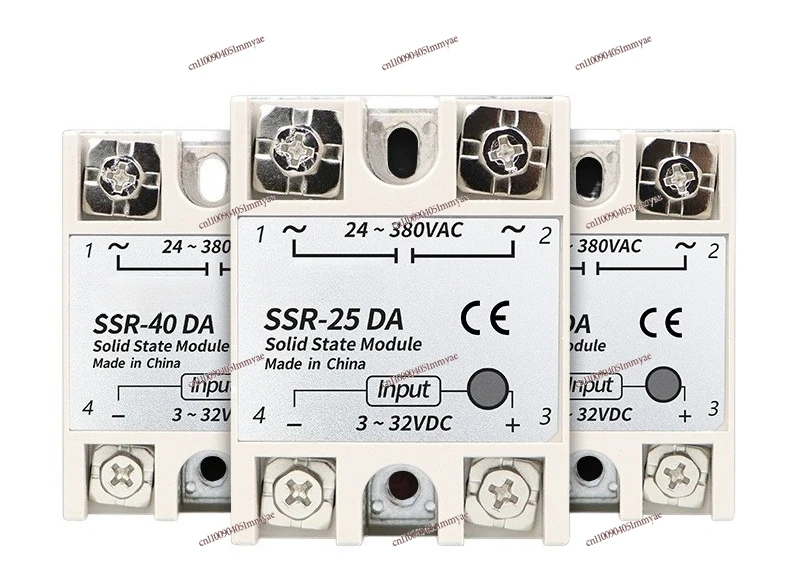 

Single Phase Solid State Relay SSR-25DA10A40A60A80A DC Controlled AC 24V DC 220V AC