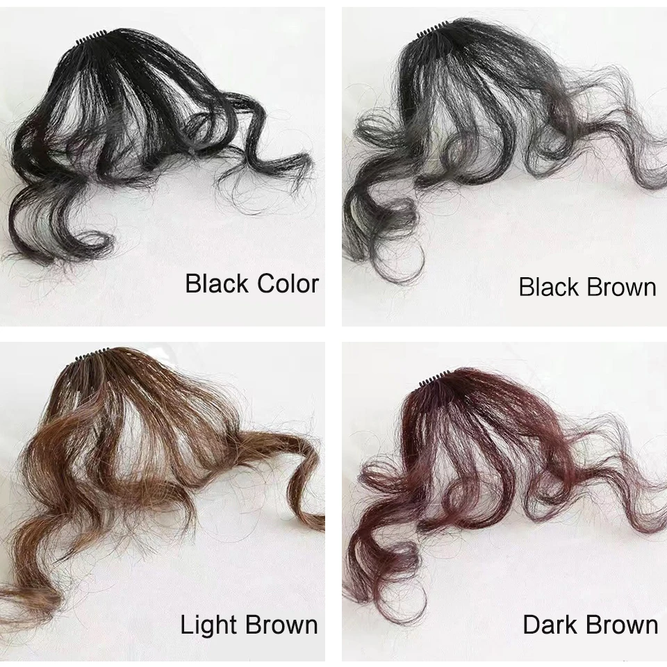 합성 곱슬 앞머리 클립 인 헤어 익스텐션 내추럴 웨이브 앞머리 헤어 익스텐션 스위핑 사이드 블런트 뱅 내추럴 헤어피스