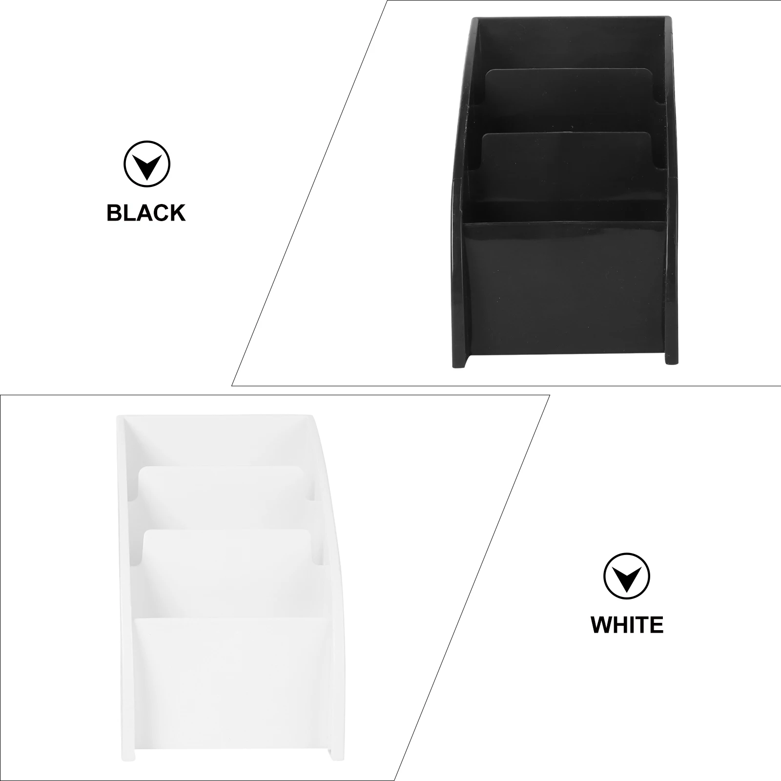 

2pcs Plastic Remote Control Storage Box Phone Organizer Desktop Case Office Supplies Holder Household Stationery Container Car