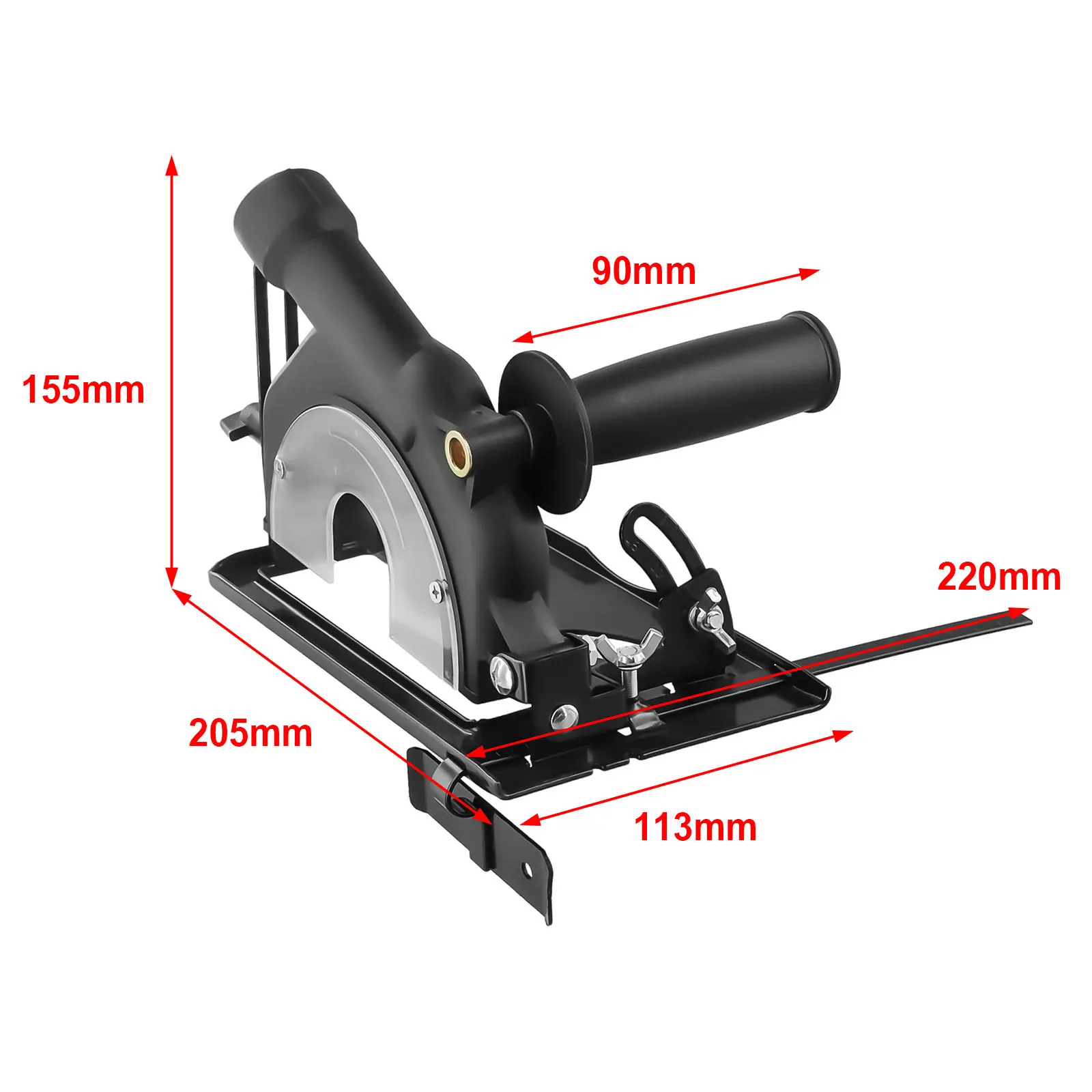 렌치 포함 앵글 연마기 브래킷, 먼지 파이프 집진 가방 세트, 90mm, 100 ~ 125mm 앵글 연마기 전동 공구 워크샵, 4 개 