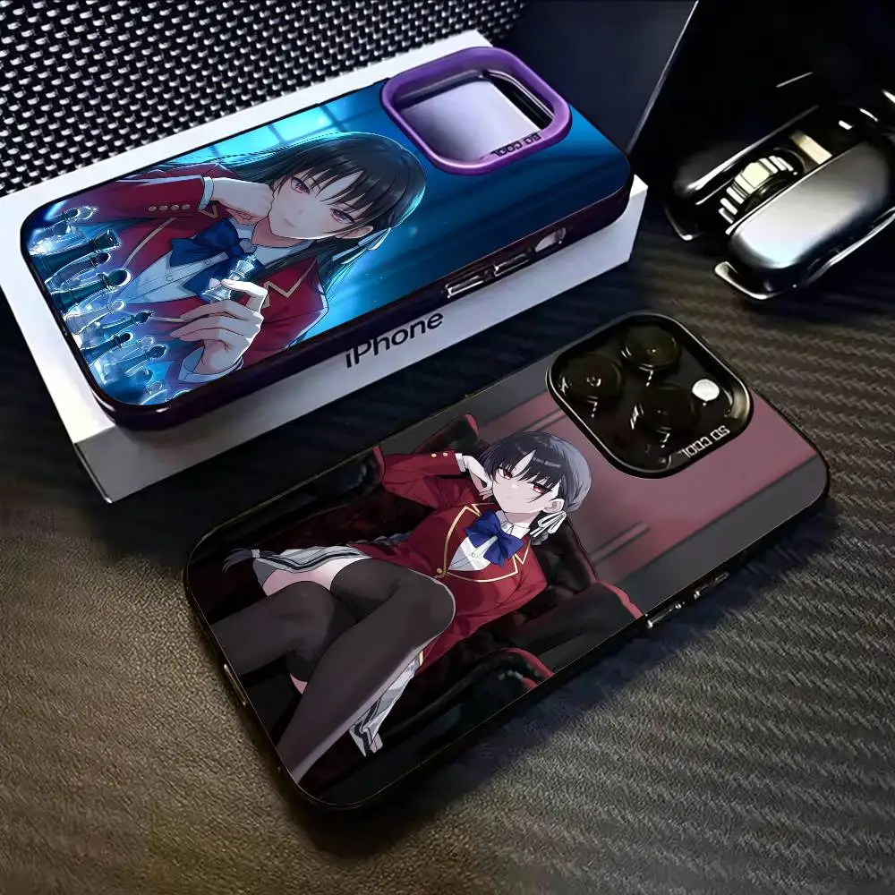

Anime Horikita Suzune Phone Case For iPhone 17,16,15,14,13,12,11 Plus,Pro Max,XS,Colored Silver Plated Inside Cover