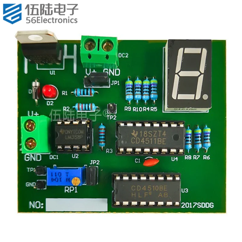 Electronic Electrician Counter Display Mounting Soldering Kit  Electronic Components Printed Circuit Board for Skills Practice