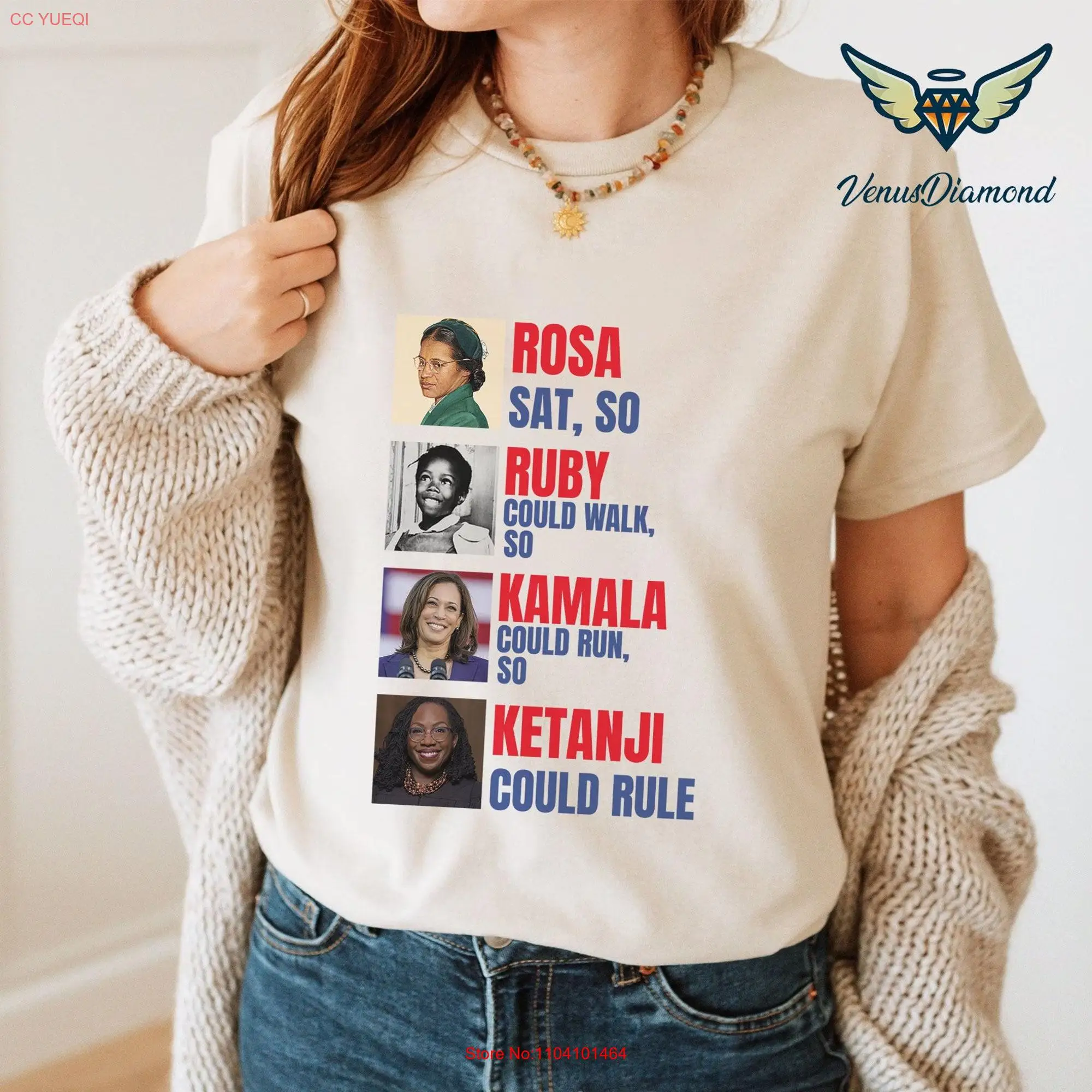 Rosa Ruby Kamala Ketanji T Shirt Harris Presidential Madam President Election 2024 long or short sleeves