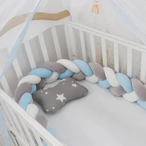 Babyprippenschutz, geflochtenes Knotenkissen für kleine Kinder, 3 Aktionen, Neugeborenen -Krippen -Stoßdämpfer, 1m/2m/3M/4M 10 Hauptverkaufsteppich 4m 3m - №5