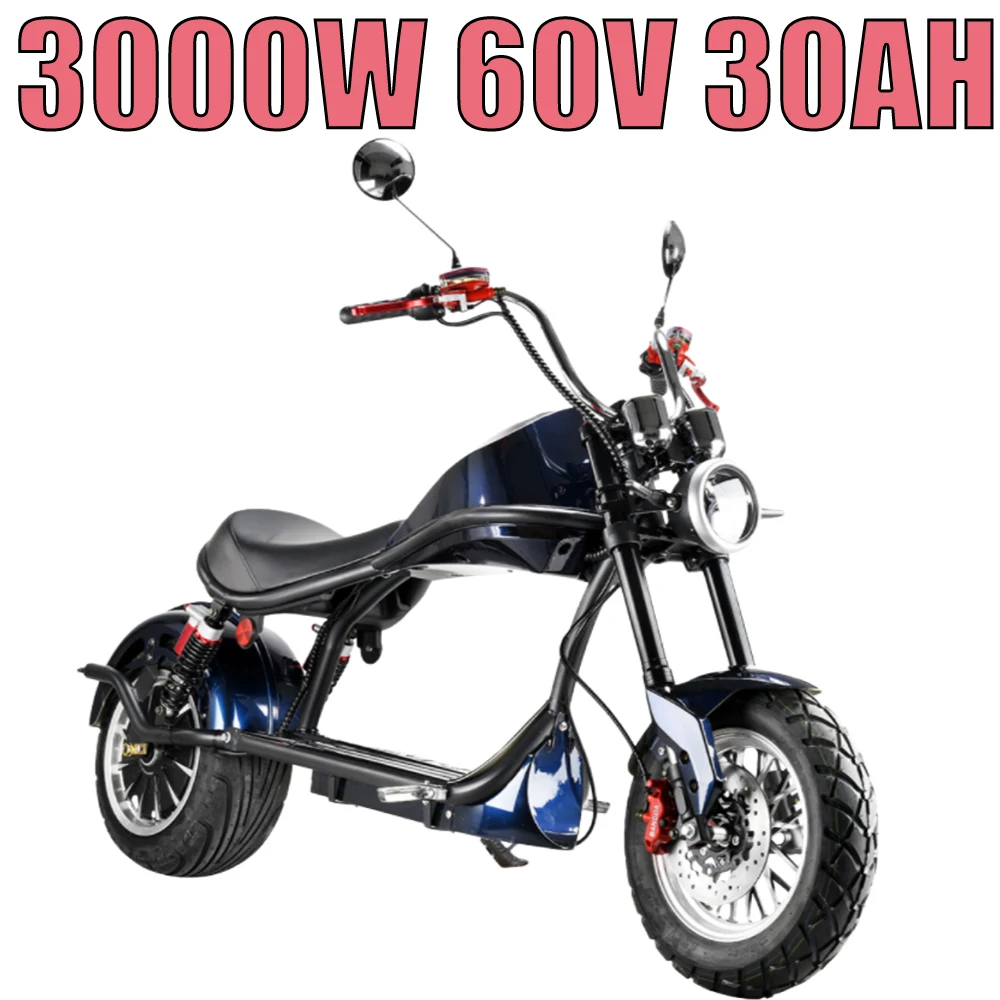 Mountain Off-road Adult Electric Scooter Electric Tricycle New City ​​commuting Retro Ebike Leisure  Max Load 300KG 3000W60V30AH