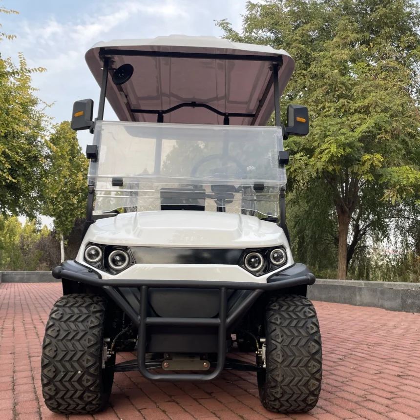 Factory Supply New 4 Wheel Golf Cart Club Off Road Golf Cart With Luggage Rack Custom Logo Free Custom Color Electric Golf Cart