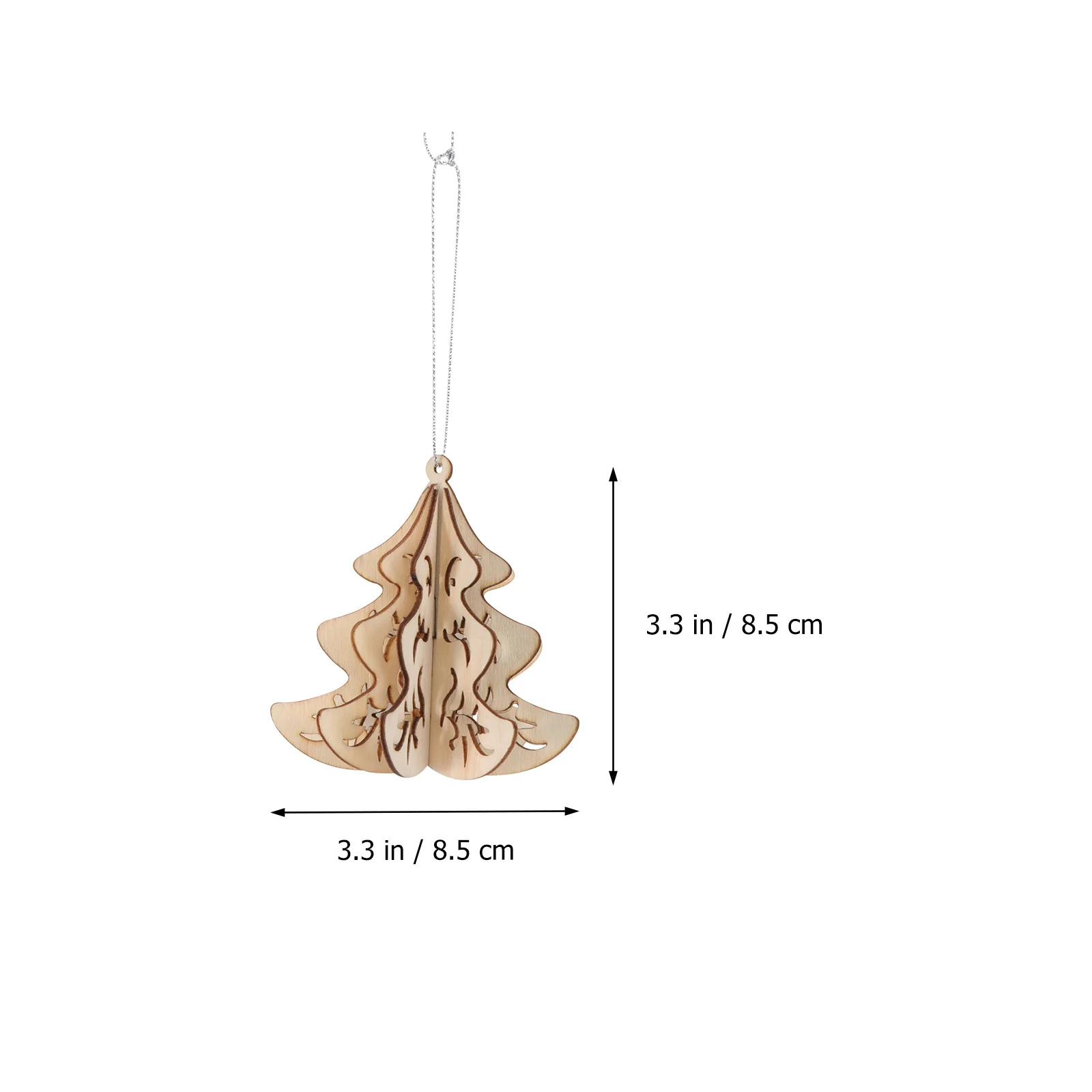 

5Pcs DIY Christmas Ornaments Wooden Hanging Craft Kits Unpainted Cutouts for Tree Door Yard Festive Decor Christmas Pendant Wood