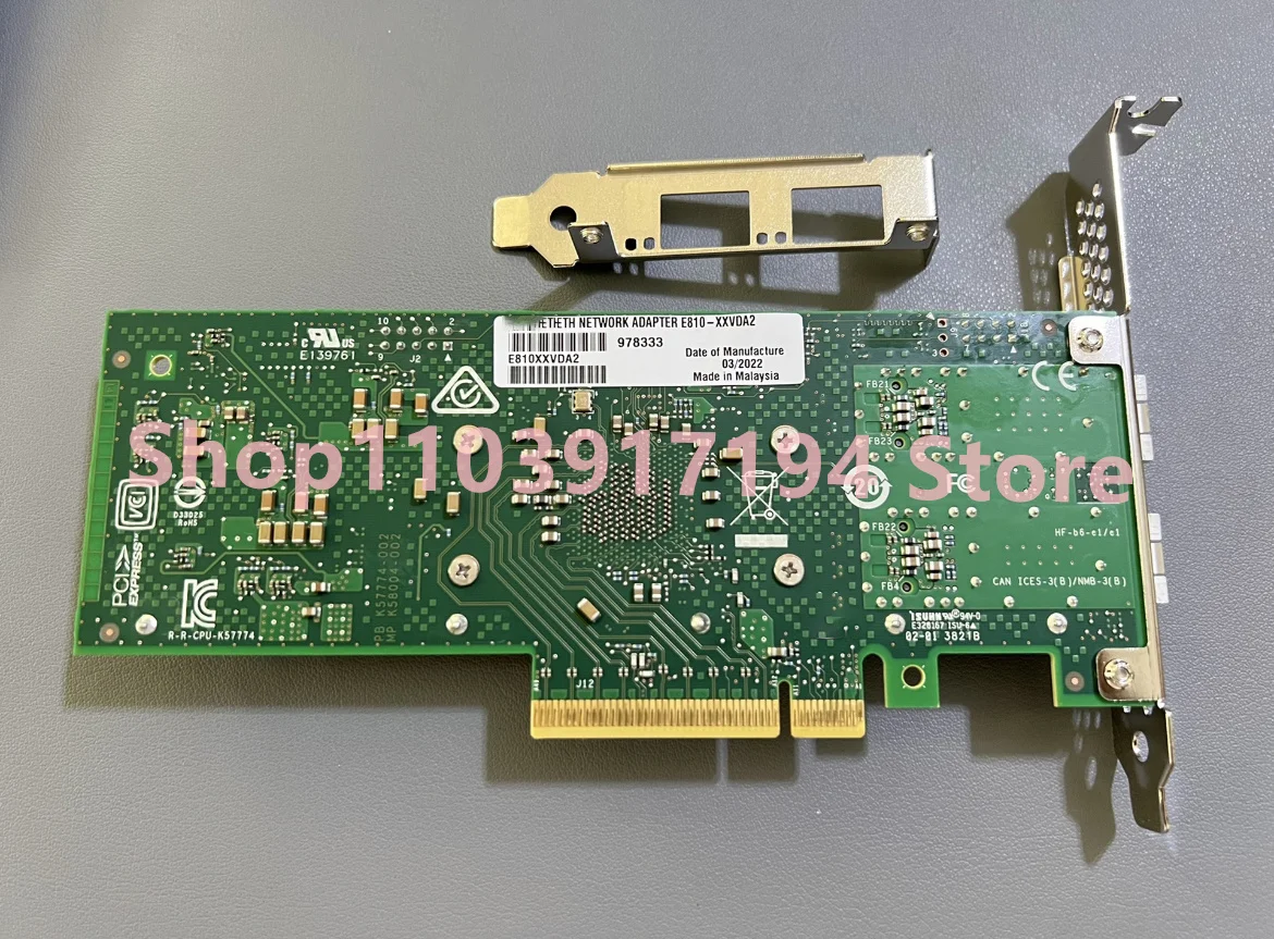 FOR lntel Eth Network Adapter E810-XXVDA2 E810XXVDA2 Supports IWARP/RDMA 25G dual-port 10Gigabit E810 network card