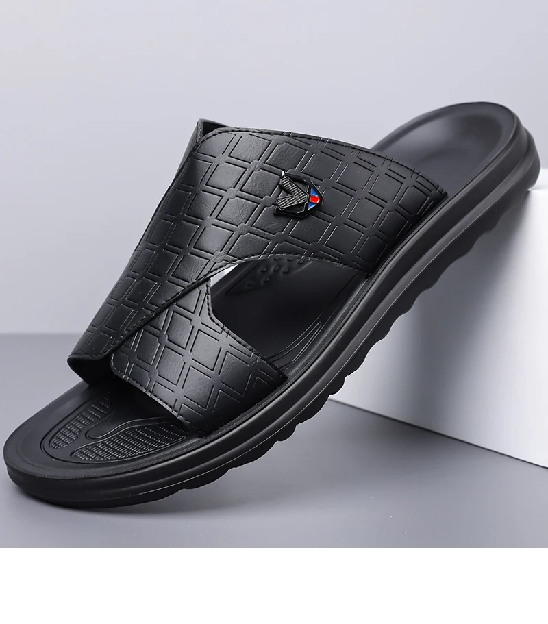 Herren Sommer Outdoor Slip-On Hausschuhe Rutschfeste Weiche Sohle Freizeitsandalen zum Fahren und für den Strand -9023 – Detail 15