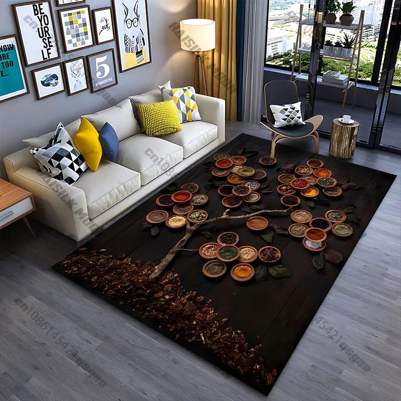Nature spices diversity creative representation carpet Yoga living room room decor children's crawling mat doormat area rug