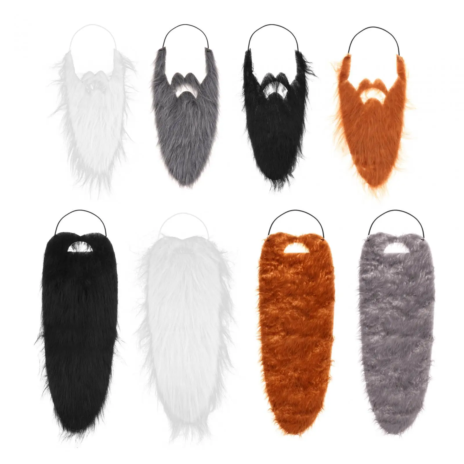 Fake Beard Dress up with Elastic Rope Facial Hair Cosplay Fake Mustache for Stage Performance Holiday Masquerade Festive Adults