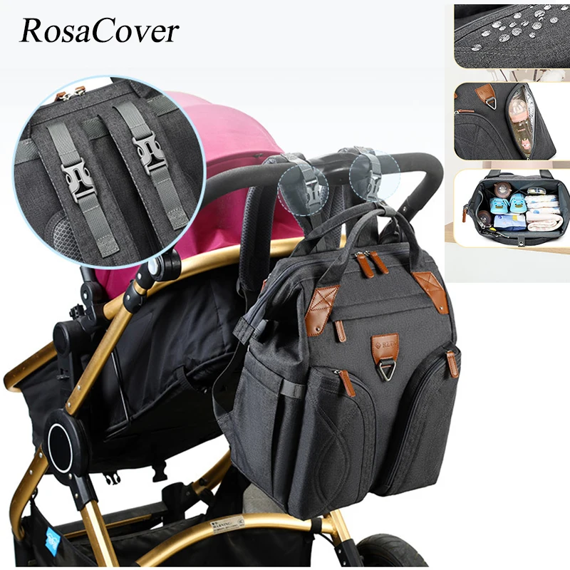 Sac à Dos Imperméable pour Couches pour Bébé, Accessoire de Voyage, Pliable, Portable, Stockage du Lait Maternel et du Froid