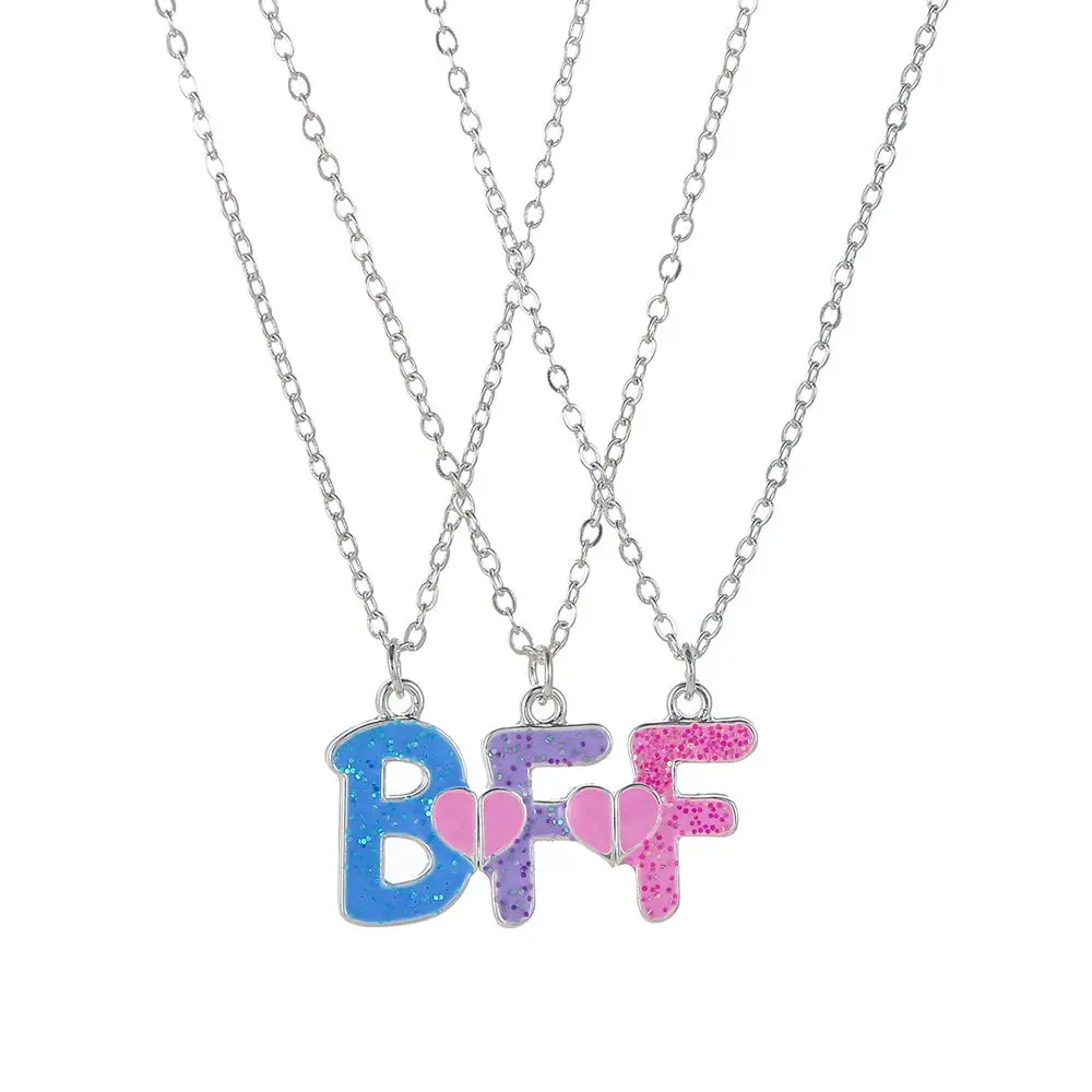 9 Styles Best Friends Love Couple Pendant Necklace Broken Heart BFF Good Friends Friendship Jewelry Gift For Girl Kids 2Pcs/Set