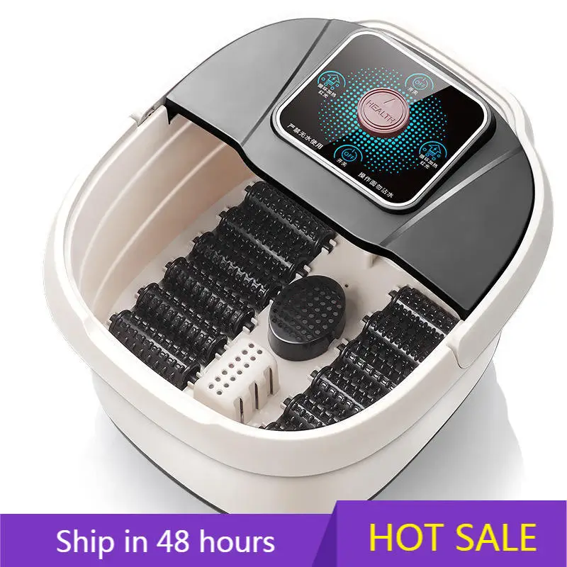 

YTYIN Foldable Automatic Rotary Foot Spa Bath Massager 6 Massage Roller Pedicure Soaker Tub Relaxing Tired Feet