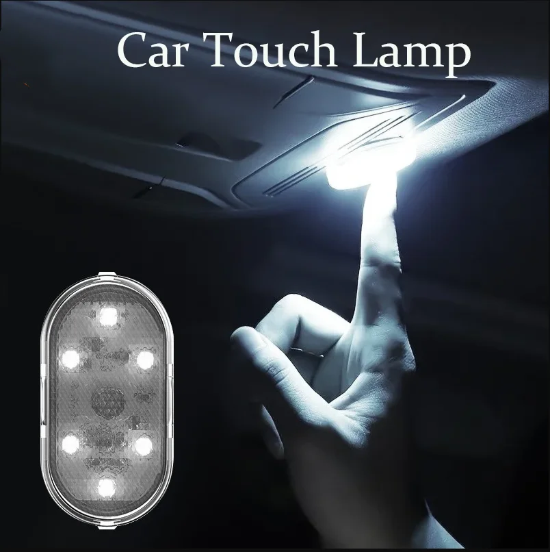 Lumières d'ambiance tactiles pour voiture et moto - Lampes de lecture LED pour coffre intérieur avec capteur tactile, éclairage universel pour véhicule