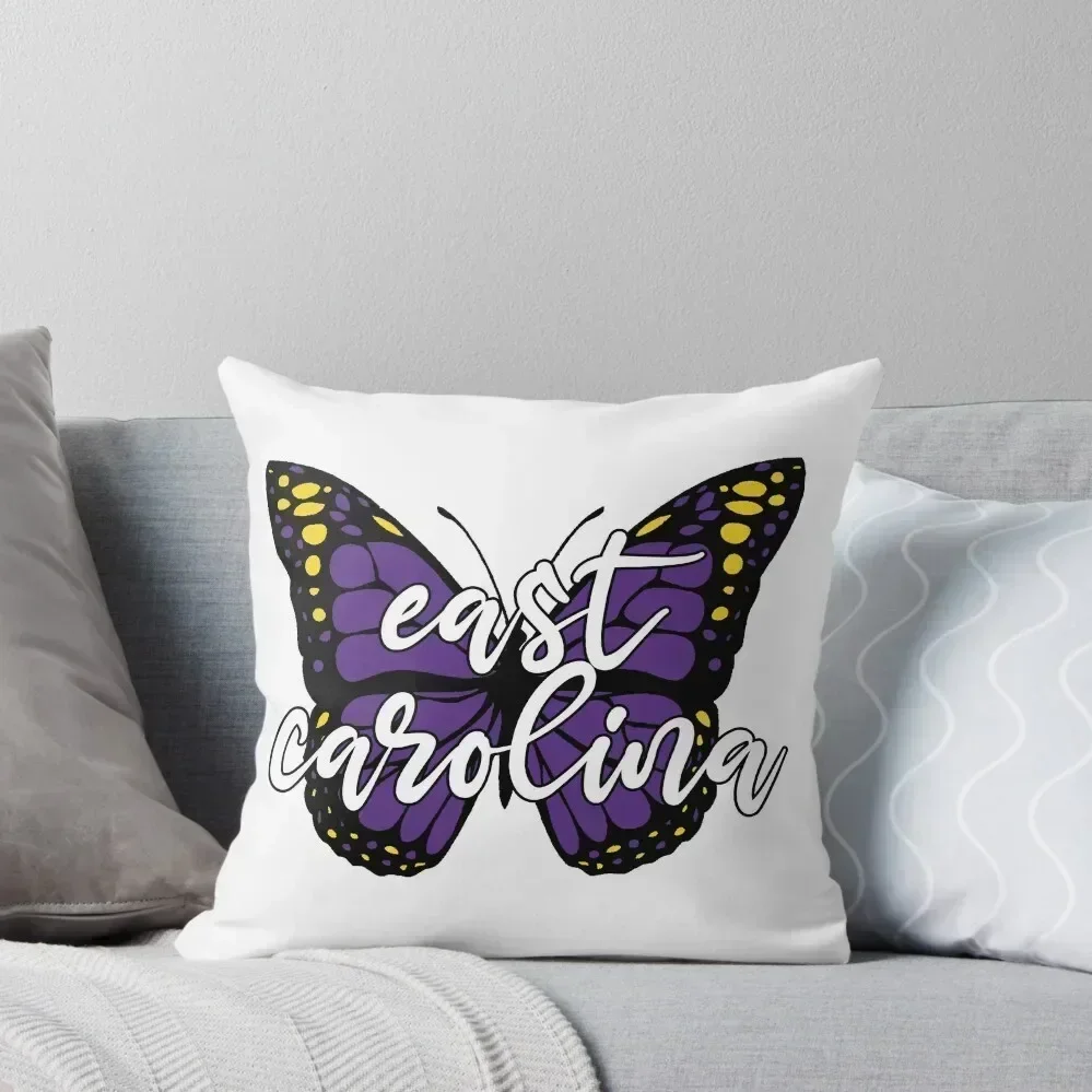 

East Carolina Butterfly Throw Pillow Pillows Aesthetic Cushions For Sofa Decorative Cover For Living Room pillow