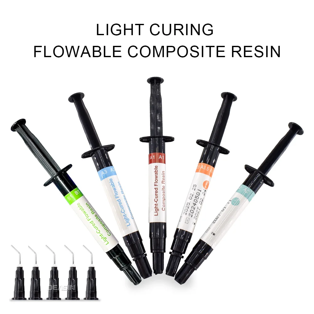 A1 A2 A3 A3.5 B1 Universal Dental Light Curing flowable Composite Resin for Tooth Restoration Dental Materials Available In 4 Co