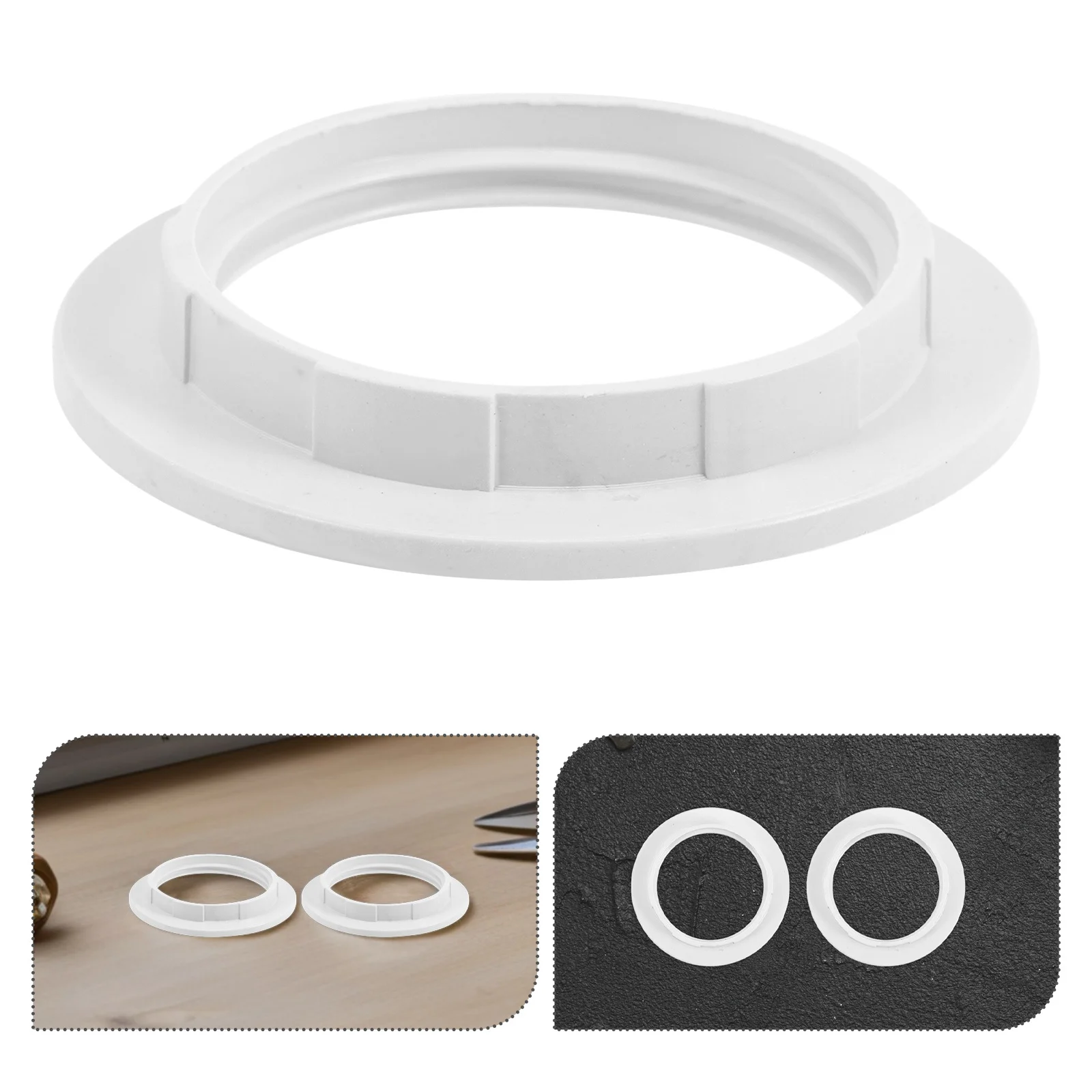 

30 шт. кольцо абажура белого цвета E27, переходное кольцо с резьбовым цоколем для светильника, пластиковый держатель, простая установка, не качает, среднее основание