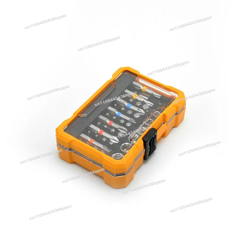 50 Piece Set Rainbow Bit Socket Magic Box Screwdriver 6.3mm Strong Magnetic Bit Driver Head Household Tool Set