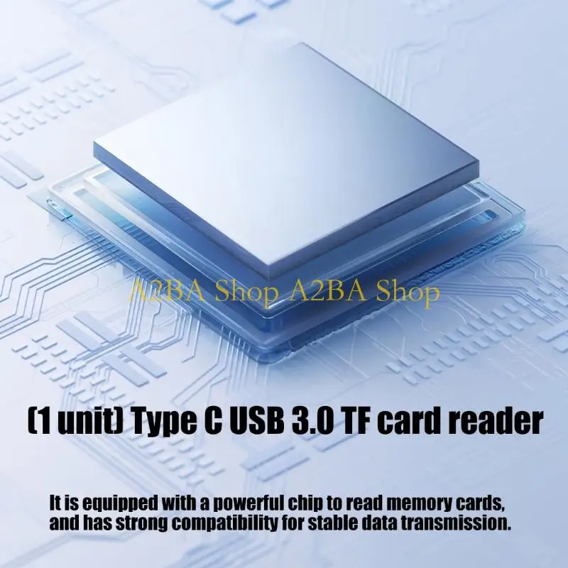 A2BA USB3.0 Type C TF Card Reader For Instants Connectivities Across Phones And Metal Housing