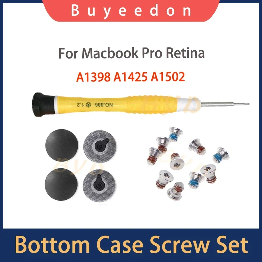 New Bottom Screws + Rubber Feet + Srewdriver For Macbook Pro Retina 13