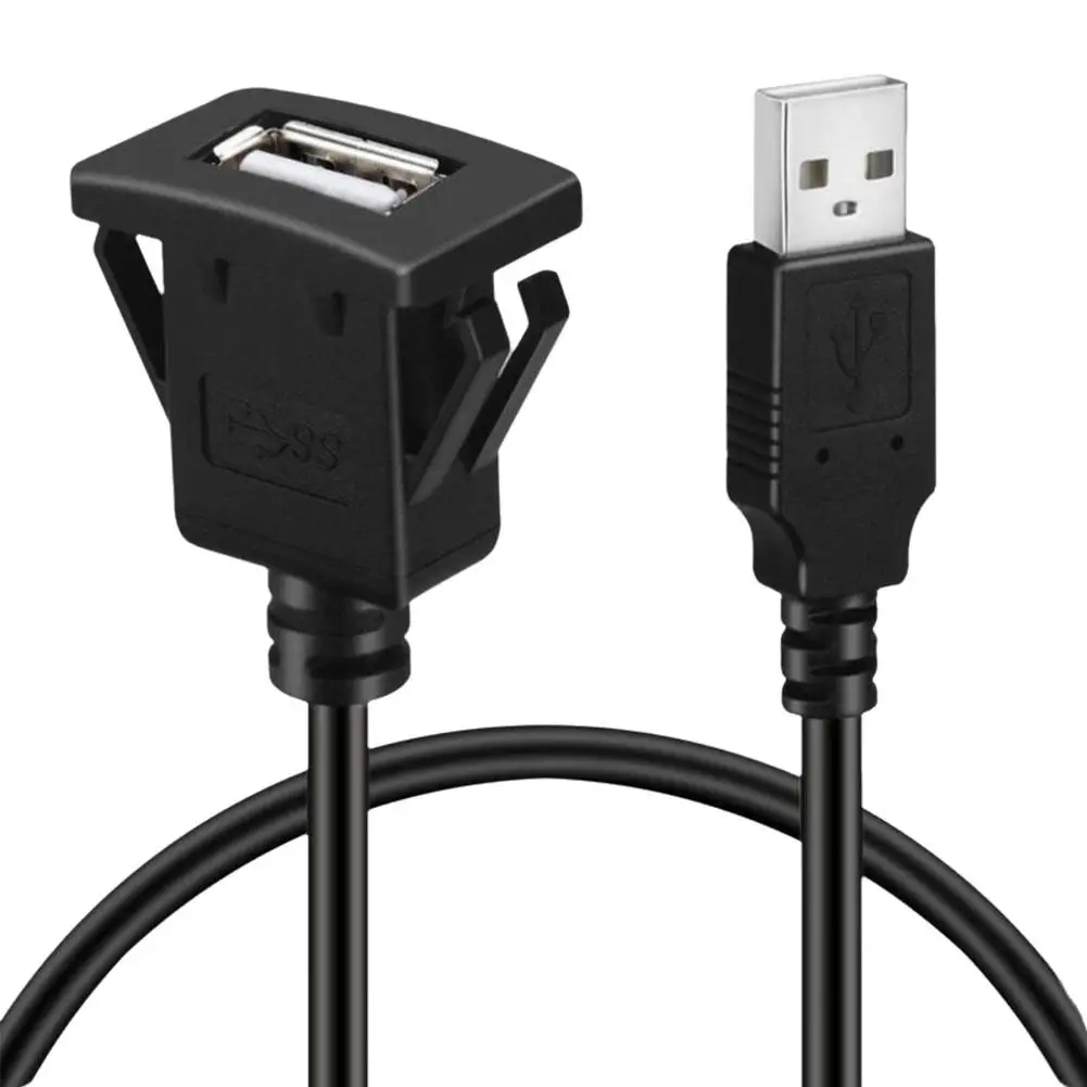 1m Pojedynczy przedłużacz USB3.0 A męski na USB3.0 A żeński do montażu samochodowego Kabel USB do płukania paneli Deska rozdzielcza Samochód