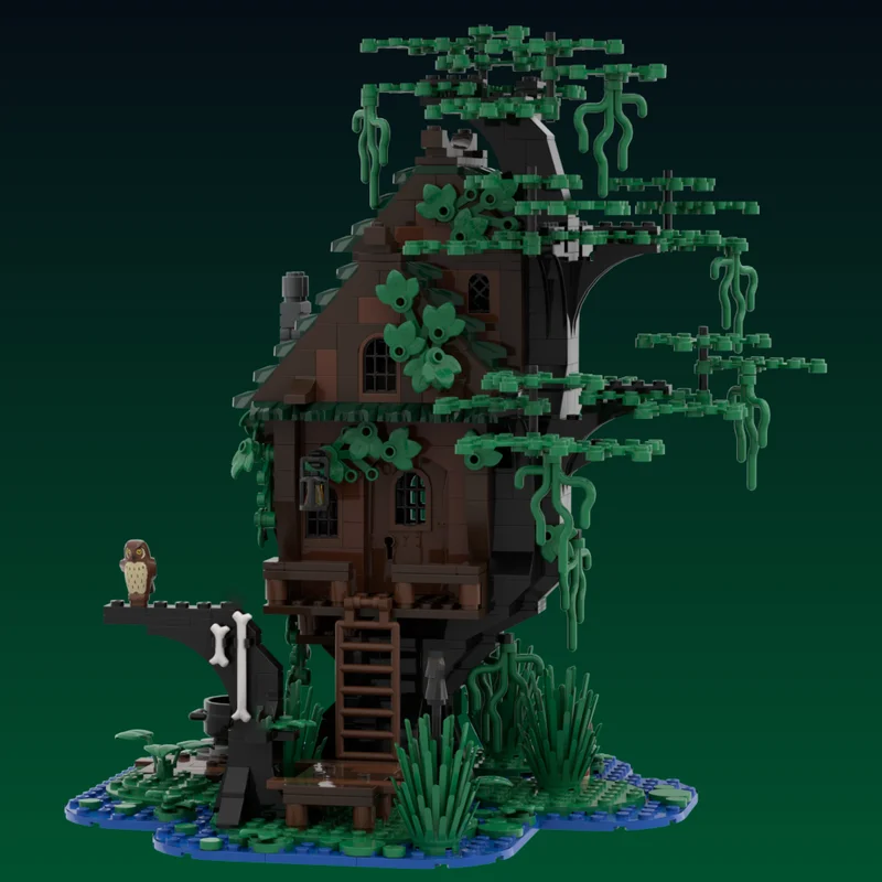 بناء نموذج Moc اللبنات الساحرة مستنقع شجرة منزل نموذج التكنولوجيا الطوب لتقوم بها بنفسك تجميع اللعب البناء هدايا العيد