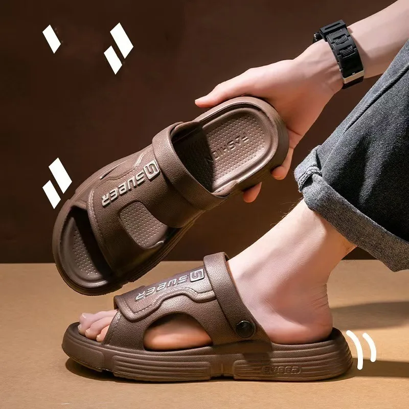 

Мужские тапочки из ЭВА на толстой подошве и облегчение боли, мягкие тапочки для душа, прогулочная пляжная обувь для дома и улицы, тапочки с поддержкой