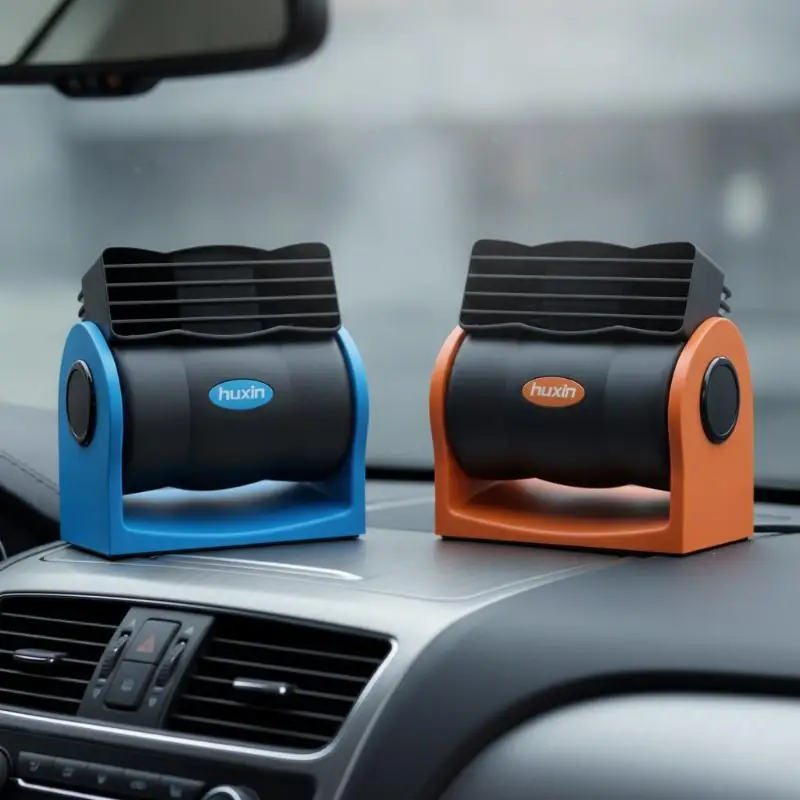 Adjustable Speed 12V Car Electric Fan Silent Mini Auto Air Cooler for Dashboard RV Camping Travel