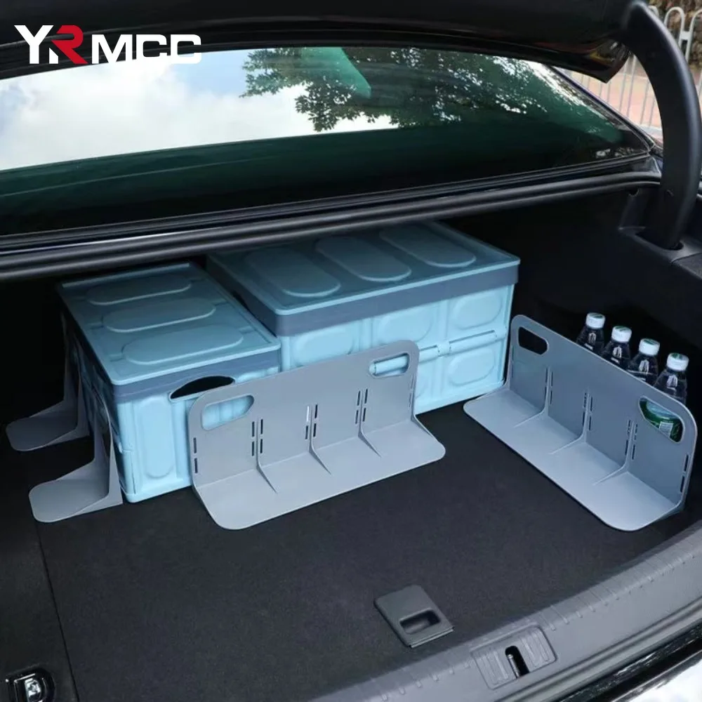 Car Trunk Storage Box Fixed Partition 1PCS Multifunctional Auto Trunk Fixed Rack Holder 2Size Shake-proof Fence Storage Holder