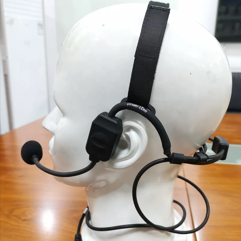 Cuffie a conduzione ossea Power-Time con archetto da collo e microfono