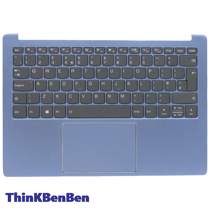 

UK English Blue Keyboard Upper Case Palmrest Shell Cover For Lenovo Ideapad S540 13 13IML 13API 13ARE 13ITL 5CB0W43709