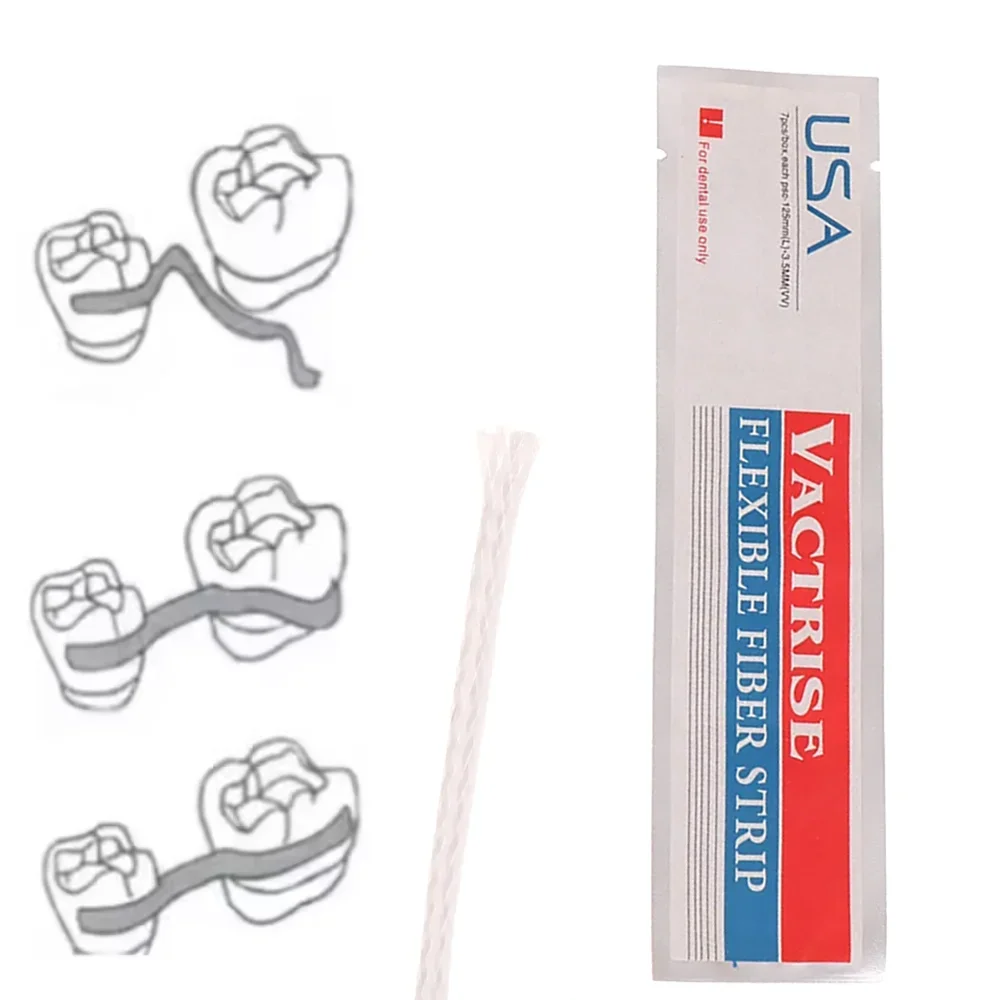 Dental Fiber Reinforced Splint Strip Light Cure Flexible for Loose Permanent Teeth & Night Guard Repair