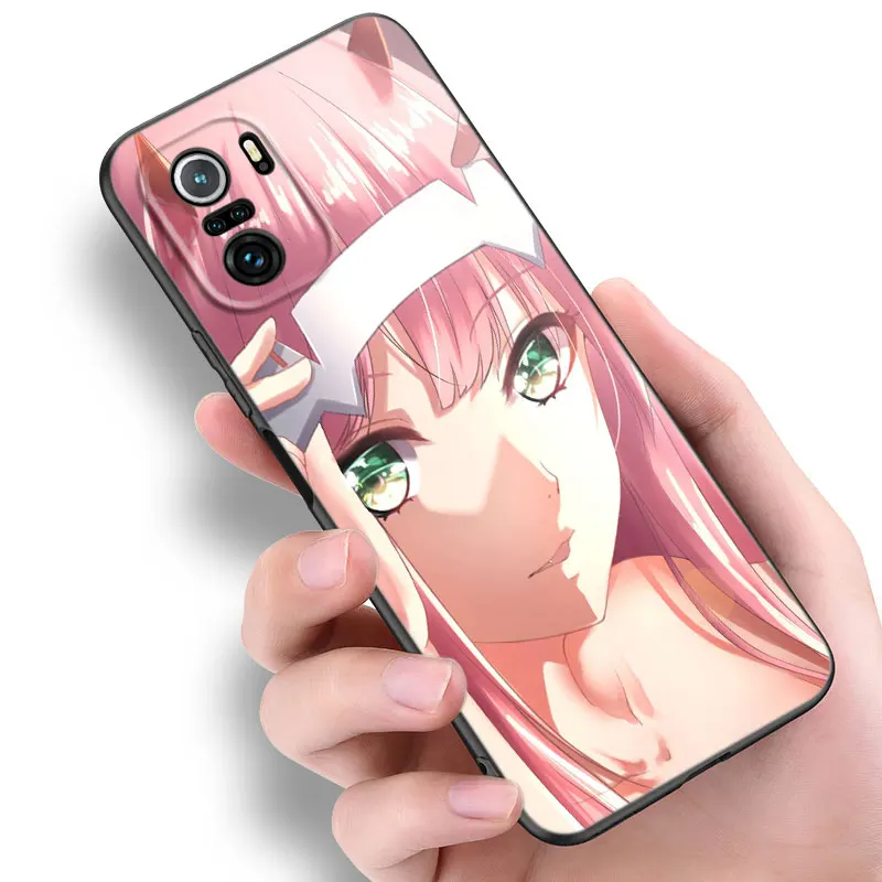 Zero Two Darling Phone Case For Xiaomi Mi 10T 11 12 Lite 11i 11T 12X 12S POCO F4 X3 X4 GT NFC F3 M3 M4 Pro 5G Soft Black Cover