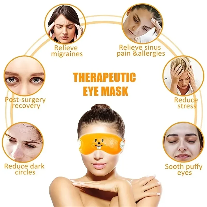 Beauty eye mask with dual use of cold and hot compress, eye mask with heating to relieve eye fatigue, non pressure eye ice pack