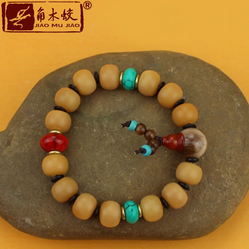 

Jiaomu Jiao Yellow Bodhi Root Bead Bracelet Personalized bracelet