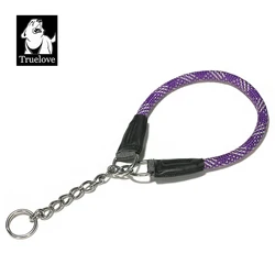 Truelove Pet P-Collar New Strong Metal Stainless Steel Nylon Braided Large Rope Training Dog Premium Designer Luxury TLC5374