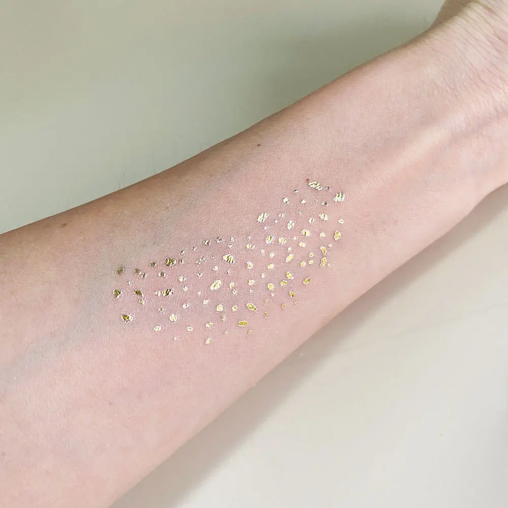 6pcs Hot Stamping Freckles Makeup Patches Metallic Golden Silver Fake Freckles Temporary Tattoo Stickers For Women Face Makeup