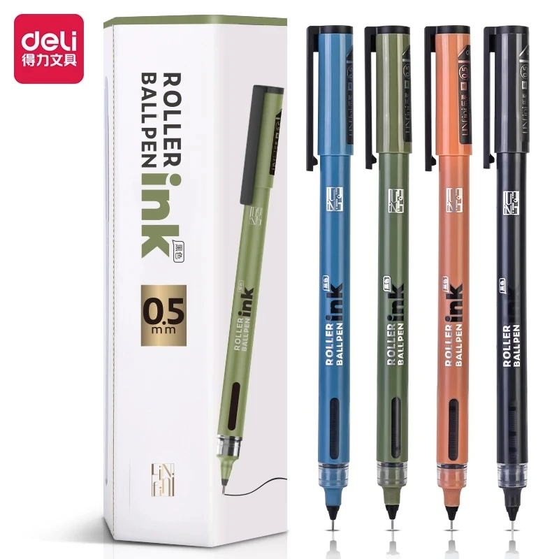 

0.5mm Black Ink Straight Liquid Ballpoint Pen Office Supplies Student School Supplies Stationery Signing Pen High-quality Pen