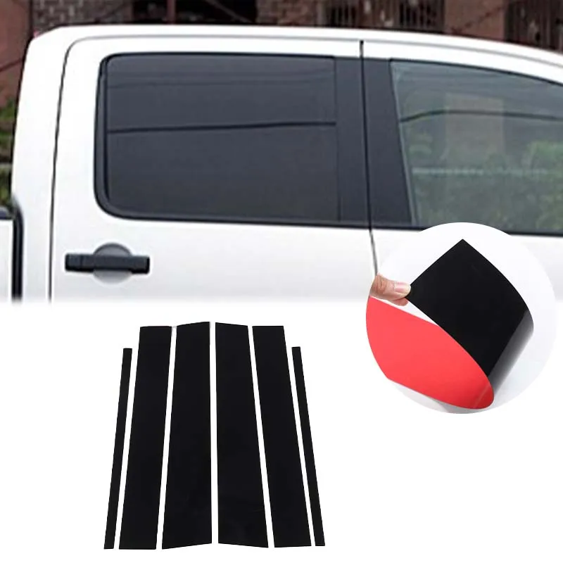 Car Window B-Pillar Strip Trim Stickers Car Door B Pillar Post Cover Decoration Car Accessory For Nissan Titan D40 A60 2004-2015