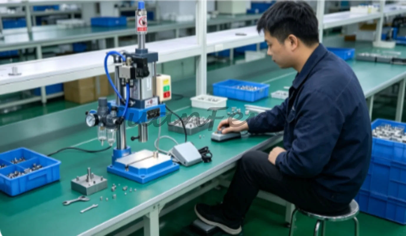 Single‑Column Pneumatic Punching Machine 200KG Adjustable‑Force Hand Air Puncher 110V/220V