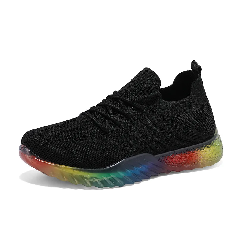 Fashion Women Mesh Sneakers Mix Color Soles New Summer Breathable Casual Shoes Female Platform Walking Shoes Sports Tennis Shoes
