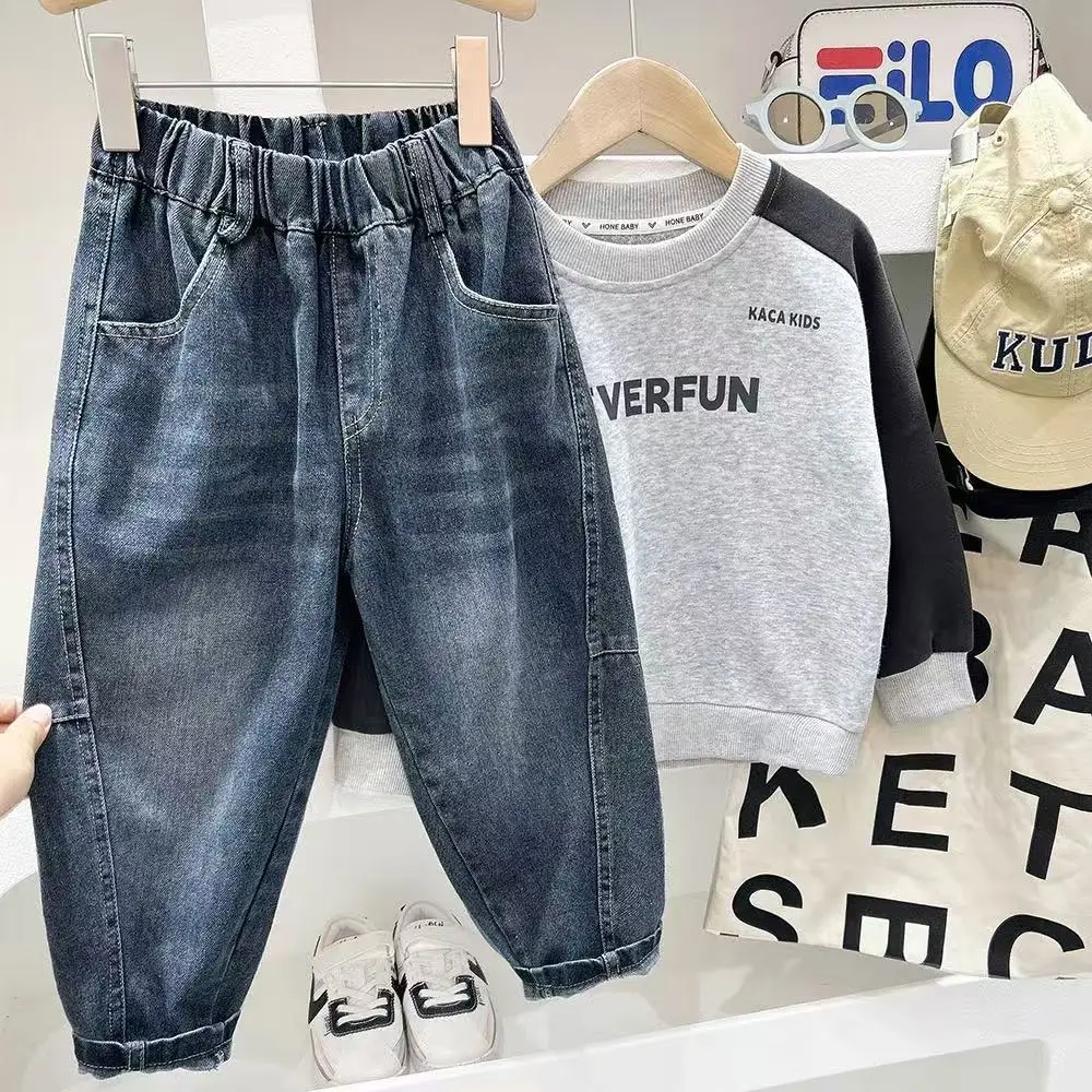 Children's Jeans - Straight Fit Casual Style - Fashionable Jeans - Suitable for Boys - Straight Fit Casual Pants 3 to 10 years