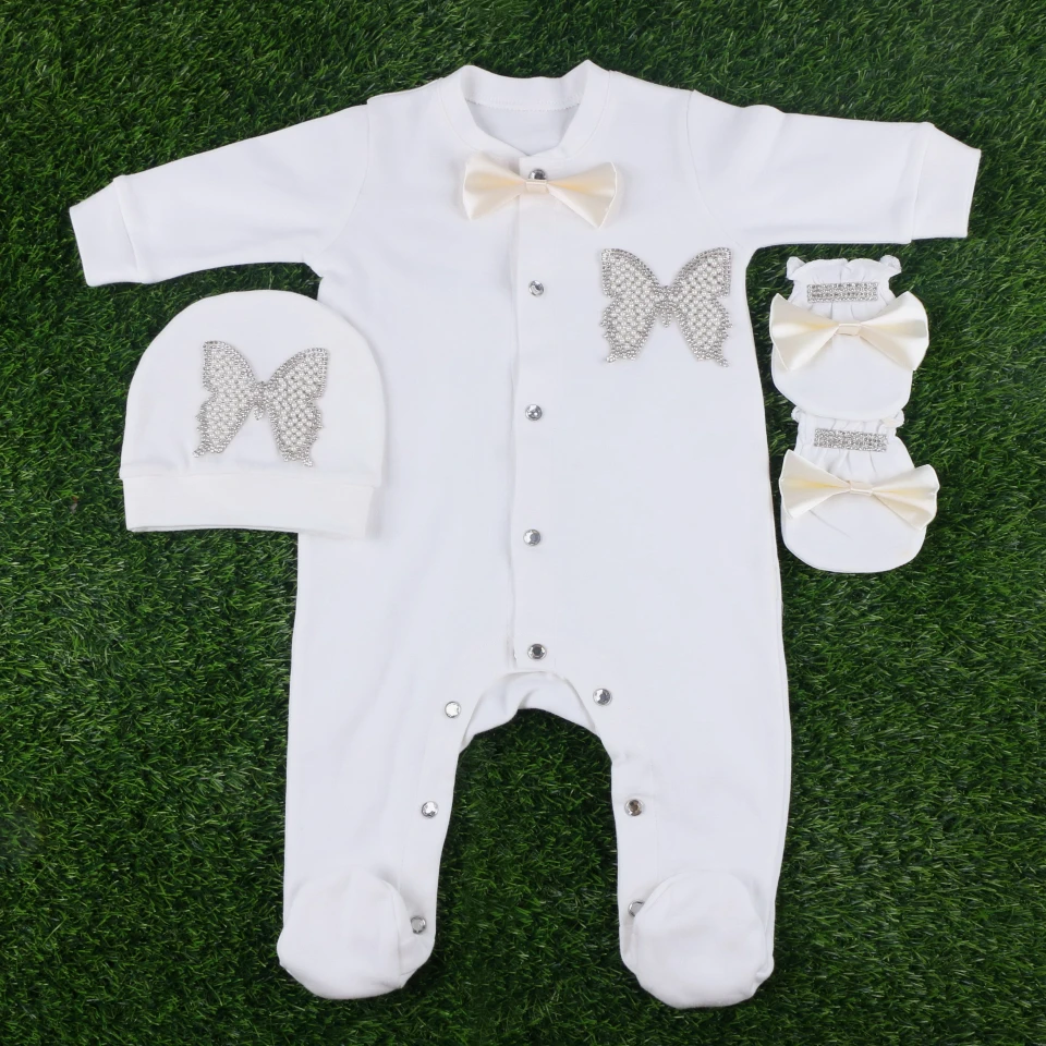 

Baby romper newborn set baby rompers for newborns BOY GIRL CRYSTAL BUTTERFLY PATTERN CLOTHS