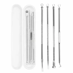 4PCS Blackhead Remover Acne Needle Tools Set Face Cleaning Black Dots Pimple Comedone Extractor Pore Cleaner Skin Care Products