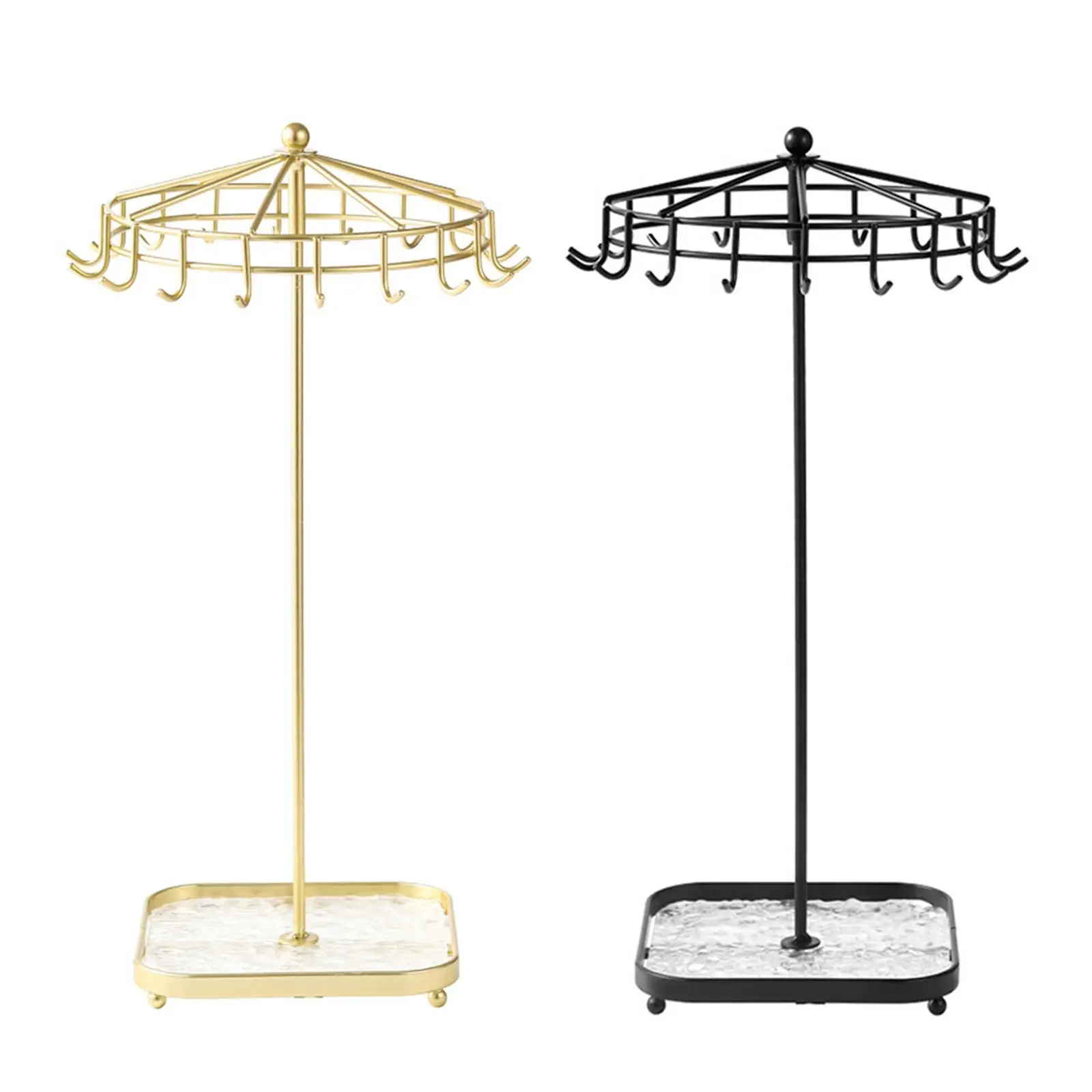 Rotating Jewelry Holder Iron Props Necklace Hanger Jewelry Display Stand for Tabletop Retail Store Necklace Show Jewelry Pendant